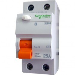 nasvet.UZOSchneider Electric ВД63 2P 25A 30МA